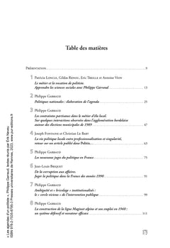 Les agendas d'un politiste