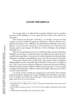 La Littérature sous l'oeil des sciences