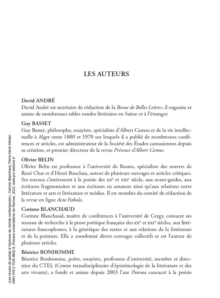 Les revues de poésie à l'épreuve du monde contemporain