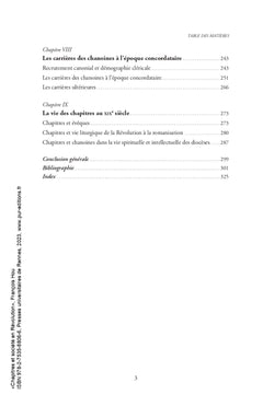 Chapitres et société en Révolution