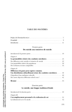 Sociologie des conduites suicidaires