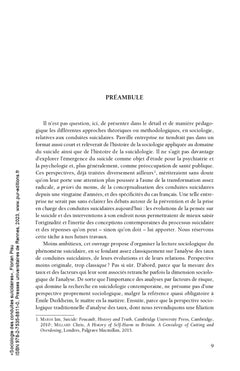 Sociologie des conduites suicidaires