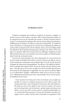Sociologie des conduites suicidaires