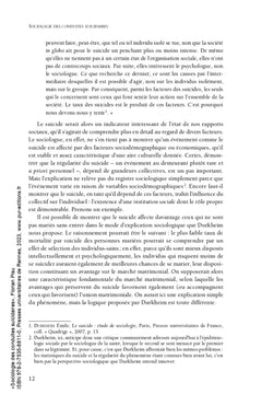 Sociologie des conduites suicidaires