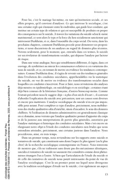 Sociologie des conduites suicidaires