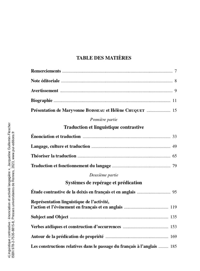 Linguistique contrastive : énonciation et activité langagière