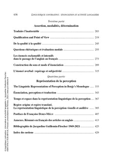 Linguistique contrastive : énonciation et activité langagière