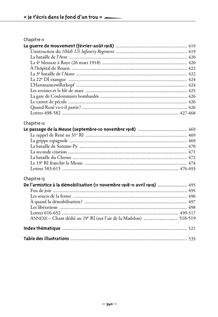 Je t'écris dans le fond d'un trou