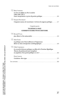 Les livres des politiques