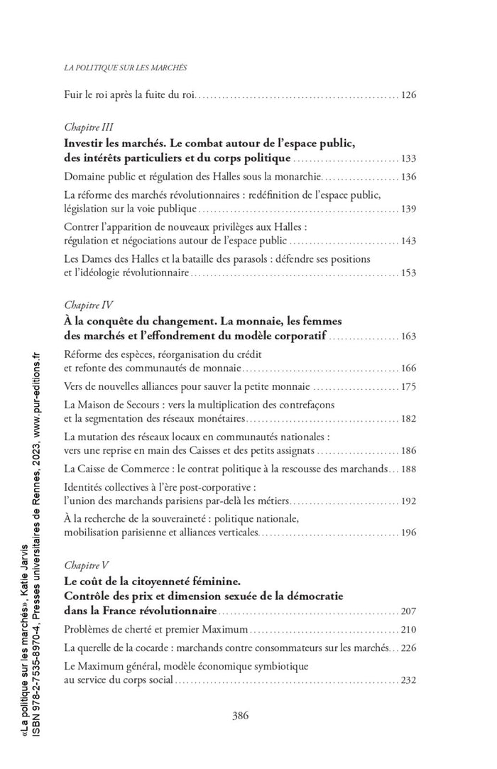 La politique sur les marchés