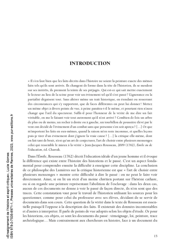 Enseignement de l'histoire et esprit critique