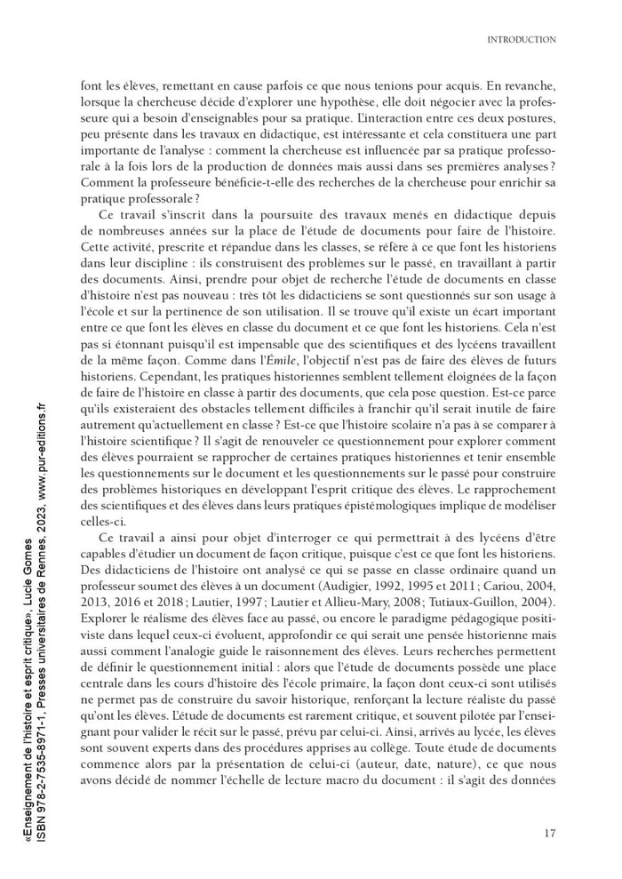 Enseignement de l'histoire et esprit critique