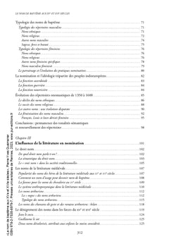 Le nom de baptême aux XVe et XVIe siècles