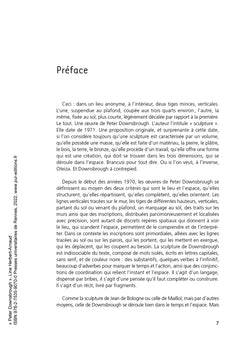 Peter Downsbrough: Le lieu et l'espace d'une oeuvre
