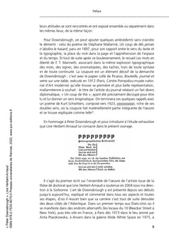 Peter Downsbrough: Le lieu et l'espace d'une oeuvre