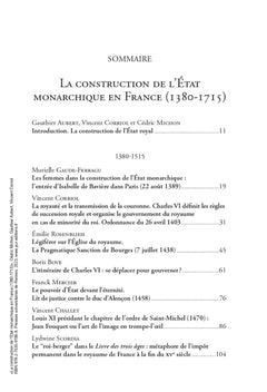 La construction de l'état monarchique en France