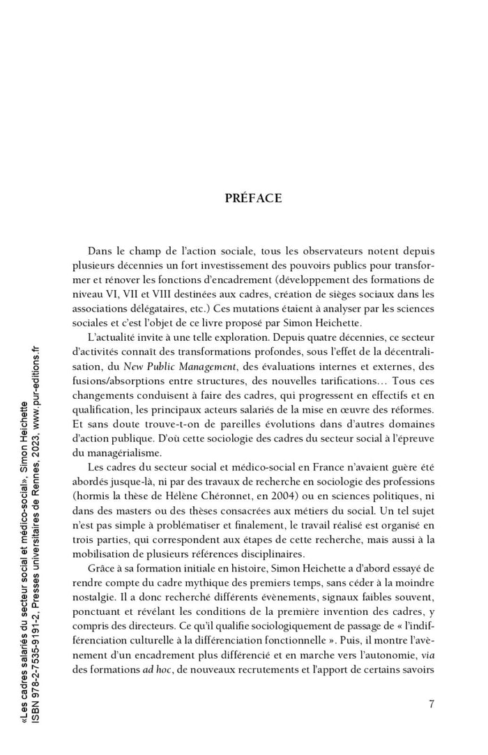 Les cadres salariés du secteur social et médico-social