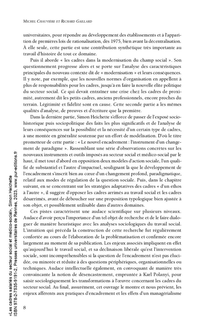 Les cadres salariés du secteur social et médico-social