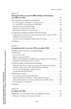 Le schisme franco-britannique