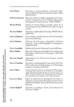 De la réserve intégrale à la nature ordinaire