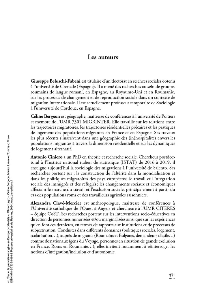 L'État et la pauvreté étrangère en Europe occidentale