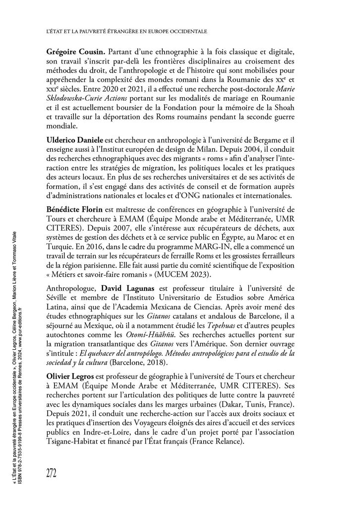 L'État et la pauvreté étrangère en Europe occidentale