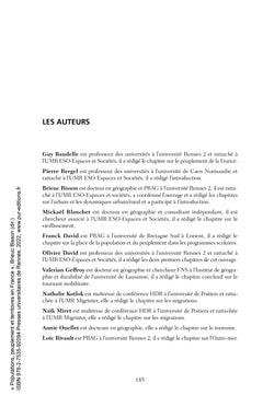 Populations, peuplement et territoires en France