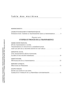 Transparence/Transparaître