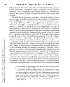 Transparence/Transparaître