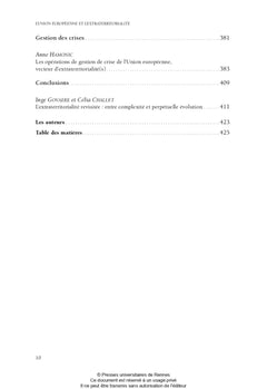 L'Union européenne et l'extraterritorialité