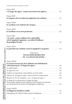 Langue des signes et malaise du sujet