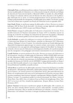 Que peut-on enseigner de la vérité ?