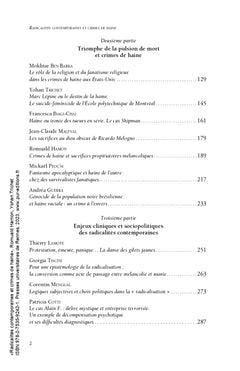 Radicalités contemporaines et crimes de haine