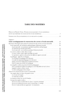 L'entrée dans les apprentissages scolaires et ses inégalités