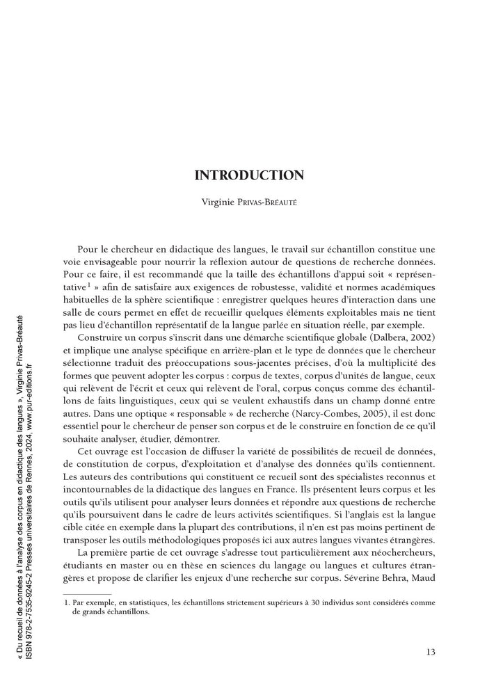 Du Recueil de données à l'analyse des corpus en didactique des langues
