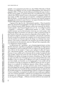 Penser avec les discontinuités en géographie