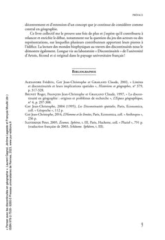 Penser avec les discontinuités en géographie