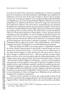 Qu'est-ce que la littérature mondiale ?