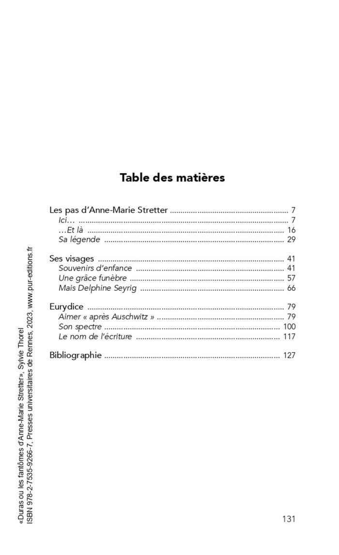 Duras ou les fantômes d'Anne-Marie Stretter