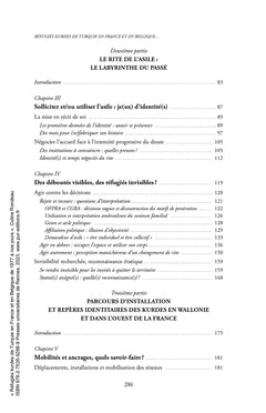 Réfugiés kurdes de Turquie en France et en Belgique de 1977 à nos jours