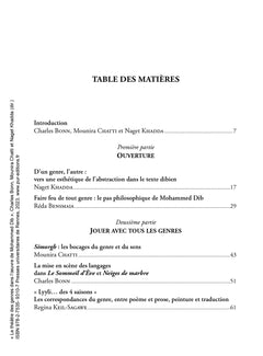 Le théâtre des genres dans l'oeuvre de Mohammed Dib