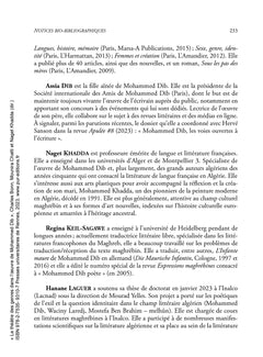 Le théâtre des genres dans l'oeuvre de Mohammed Dib