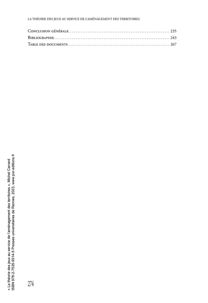 La théorie des jeux au service de l'aménagement des territoires