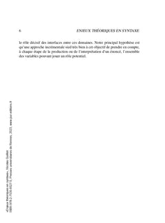 Enjeux théoriques en syntaxe : interfaces, cognition et linéarité: Coordination et partage syntaxique