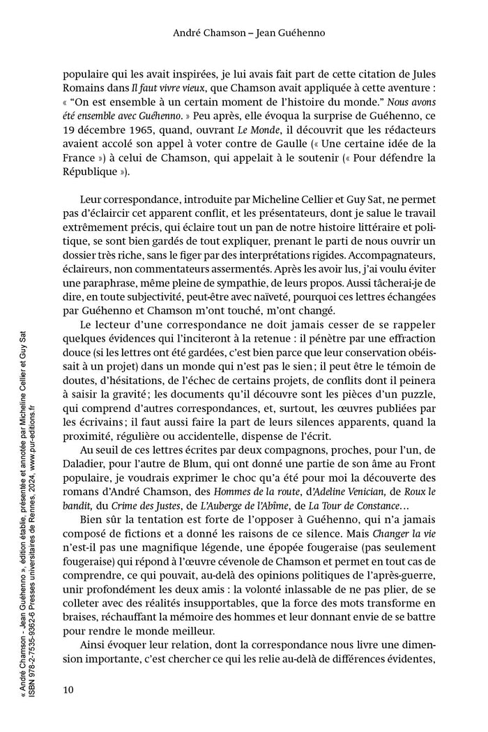 André Chamson - Jean Guéhenno