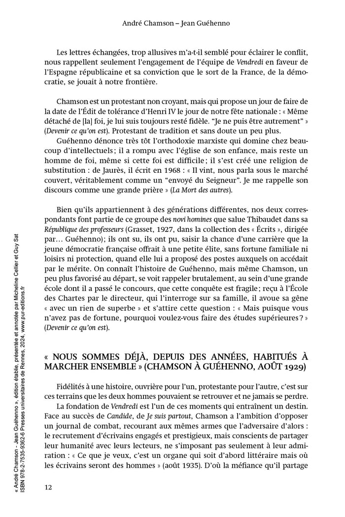 André Chamson - Jean Guéhenno