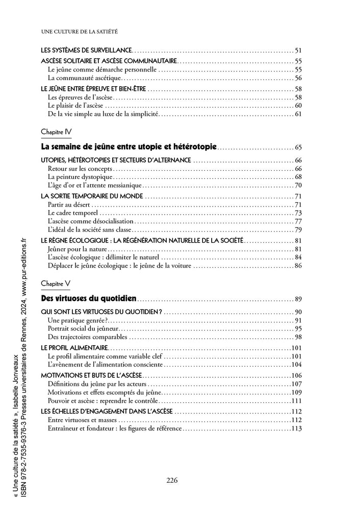 Une culture de la satiété