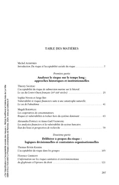 De l'identification à l'acceptabilité sociale des risques