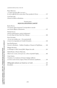 L'amitié en Révolution, 1789-1799