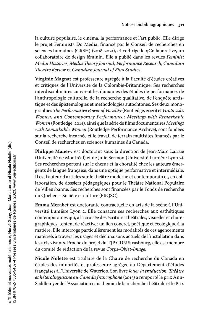 Théâtre et nouveaux matérialismes